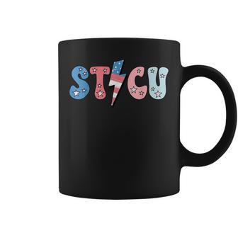 Sticu 4Th Of July Surgical Trauma Icu Nurse American Flag Coffee Mug - Thegiftio UK