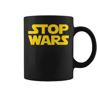 Stop Wars 反戦メッセージ 地球と宇宙の平和 コーヒーマグ - Kawaiitshirt