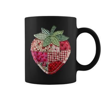 Strawberry Patchwork Vintage Strawberry Farmers Farm Coffee Mug - Thegiftio UK
