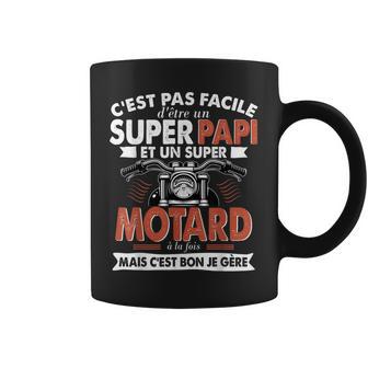 Super Papi Motard Motorcycliste Motocyclisme Fête Pères Tasse - Cadeauxyz