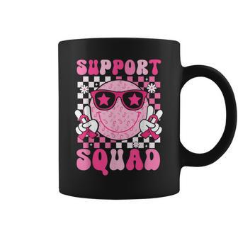 Support Squad Smile Face Breast Cancer Awareness Kids Coffee Mug - Thegiftio