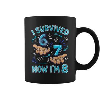 I Survived 6 7 Now I'm 8 8Th Birthday Boys Coffee Mug | Mazezy