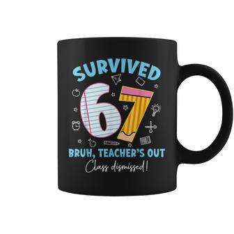 Survived 67 Bruh Teacher's Out Class Dismissed Last Day Coffee Mug - Monsterry