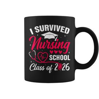 I Survived Nursing School Class Of 2026 Nurse School Grad Coffee Mug - Monsterry