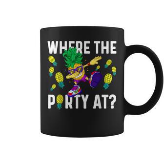 Swinger Camisa De Piña Para Hombre Boca Abajo ¿Dónde Está La Fiesta Taza de café - Regaloses