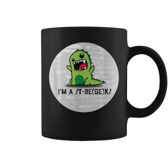 T-Regex Un Dinosaurio T-Rex Que Escribe Regex Taza de café - Regaloses