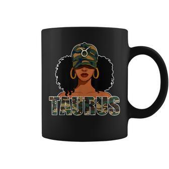 Taurus Queen Camo Birthday Black Woman Cap Zodiac Sign Coffee Mug - Thegiftio UK
