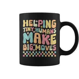 Teaching Groovy Helping Tiny Human Do Big Things Teacher Coffee Mug | Seseable UK