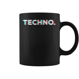 Techno Trance Electro Raver Goa Psytrance Fiesta Psicodélica Taza de café - Regaloses
