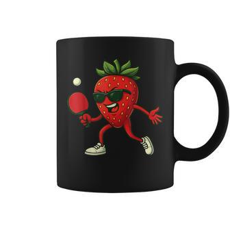 Tennis De Table Fraise Tasse - Cadeauxyz