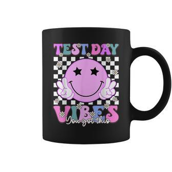 Test Day Vibes State Testing Staar Retro Teacher Student Coffee Mug - Thegiftio