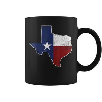 Texas State Map Flag Of Texas Pride Native Distressed Coffee Mug - Thegiftio UK
