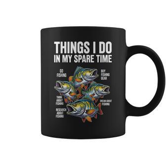 Things I Do In My Spare Time Fishing Fish Fisherman Boy Coffee Mug - Monsterry