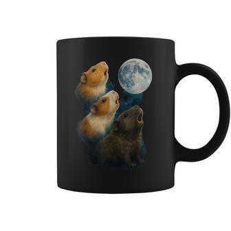 Three Guinea Pigs Howling At The Moon 3 Guinea Pigs Moon Coffee Mug - Thegiftio UK