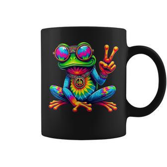 Tie Dye Grenouille Hippie Ère Rétro Fleurs Paix Amour Tasse - Cadeauxyz