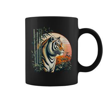 Tigre Japonés De Bambú Cuello Taza de café - Regaloses