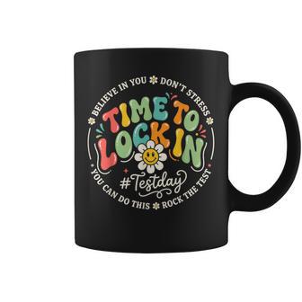 Time To Lock In Test Day Teacher Student Rock The Test Coffee Mug - Thegiftio UK