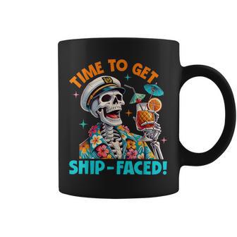 Time To Get Ship Faced Skeleton Man Hawaii Beach Summer Coffee Mug - Thegiftio UK