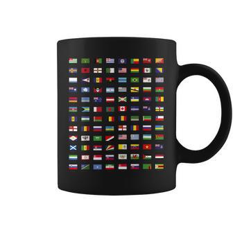 Todos Los Países Banderas Del Mundo 287 Banderaiaje Internacional Taza de café - Regaloses
