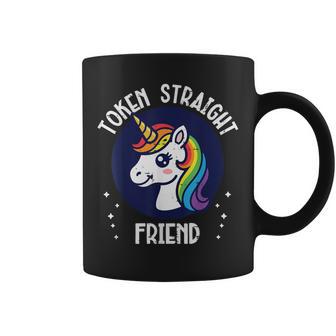 Token Straight Friend Unicorn Gay Lgbtq Pride Ally Men Coffee Mug - Thegiftio