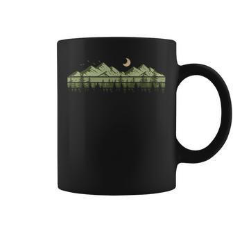 Trees Landscape Mountains Vintage Forest Coffee Mug - Monsterry