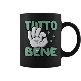 Tutto Bene イタリアの手のジェスチャー面白い引用イタリア 長袖tシャツ コーヒーマグ - Kawaiitshirt