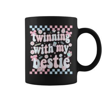 Twinning With My Bestie Matching Twins Day Preppy Matching Coffee Mug - Thegiftio UK