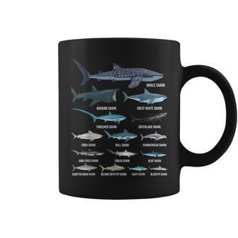 Types Of Sharks Shark Identification Shark Species Coffee Mug - Thegiftio UK