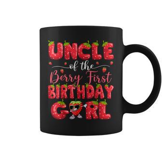 Uncle Of The Berry First Birthday Girl Strawberry Dabbing Coffee Mug - Thegiftio UK