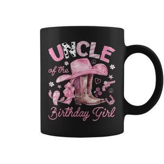 Uncle Of The Birthday Girl Pink Cowgirl Western Rodeo Coffee Mug - Thegiftio