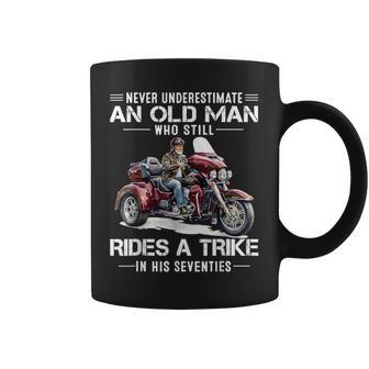 Never Underestimate Old Man Who Still Rides A Trike 70S Coffee Mug - Thegiftio UK