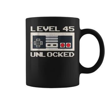 Unlock Level 45 Years Ago 45Th Birthday For Men Coffee Mug | Mazezy