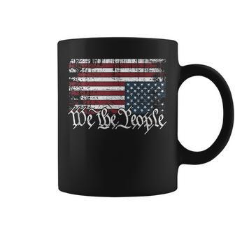 Upside Down American Flag We The People Protest Distressed Coffee Mug - Thegiftio UK