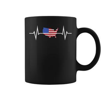 Usa Ee Uu Latido Bandera Estadounidense Estados Unidos Taza de café - Regaloses