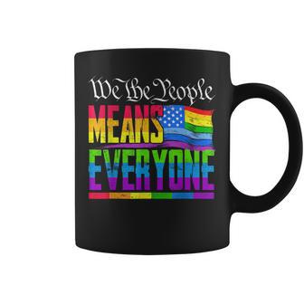 Usa Flag Lgbtq Equality We The People Means Everyone Pride Coffee Mug - Thegiftio