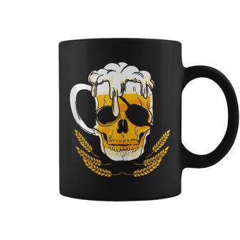 Vaso De Cerveza Diseño De Calavera Pirata In Mangas Taza de café - Regaloses