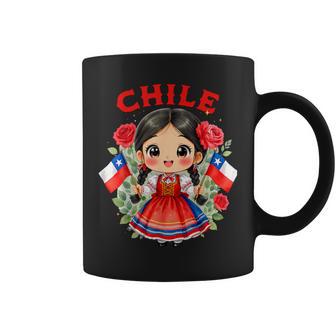 Vestido Chile Chile Con Banderas Y Flores Para Niños Taza de café - Regaloses