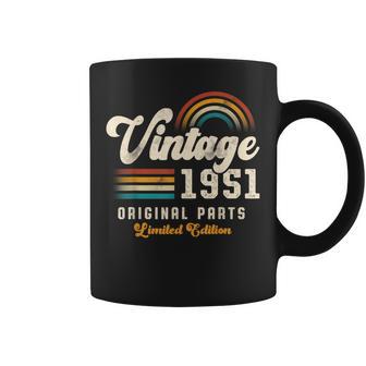 Vintage 1951 Pièces Originales 75Ème Anniversaire Retro Tasse - Cadeauxyz