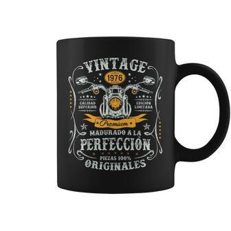Vintage 1976 50 Años Cumpleaños Moto Biker Hombre Motero Taza de café - Regaloses