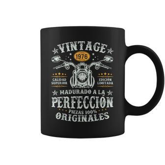Vintage 1976 50 Años Cumpleaños Moto Biker Hombre Motero Taza de café - Regaloses