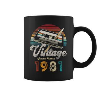 Vintage 1981 Cumpleaños 45 Años Cassette Lápiz Taza de café - Regaloses