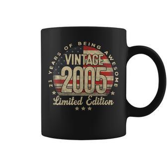Vintage 2005 Limited Edition Usa Flag 21-Year-Old Age 21 Coffee Mug - Thegiftio UK