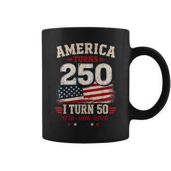 Vintage America Turns 250 I Turn 50 Patriotic 50Th Birthday Coffee Mug - Monsterry UK