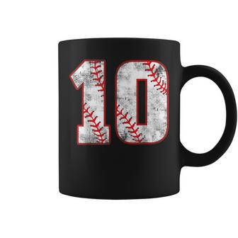 Vintage Baseball 10 Jersey Number Coffee Mug - Thegiftio UK