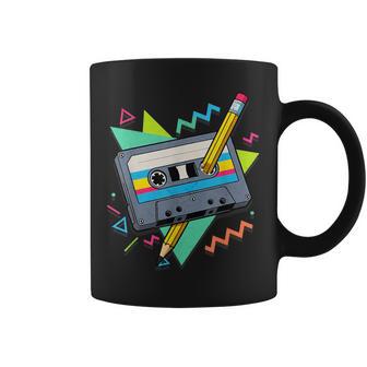 Vintage Cassette Tape 80S 90S Music Retro Lápiz Mixtape Taza de café - Regaloses