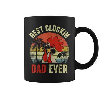 Vintage Chicken Dad Best Cluckin Dad Ever Proud Daddy Farmer Coffee Mug - Thegiftio UK