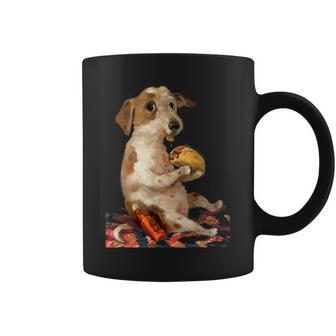 Vintage Dog Chill With Taco Coffee Mug - Monsterry