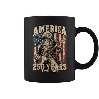 Vintage George Washington Playing Guitar 250 Years America Coffee Mug | Mazezy