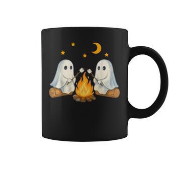 Vintage Ghost Camping Gothic Halloween Campfire Women Coffee Mug | Mazezy