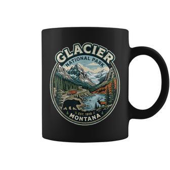 Vintage Glacier National Park Montana Scenic Wildlife Badge Coffee Mug - Thegiftio UK